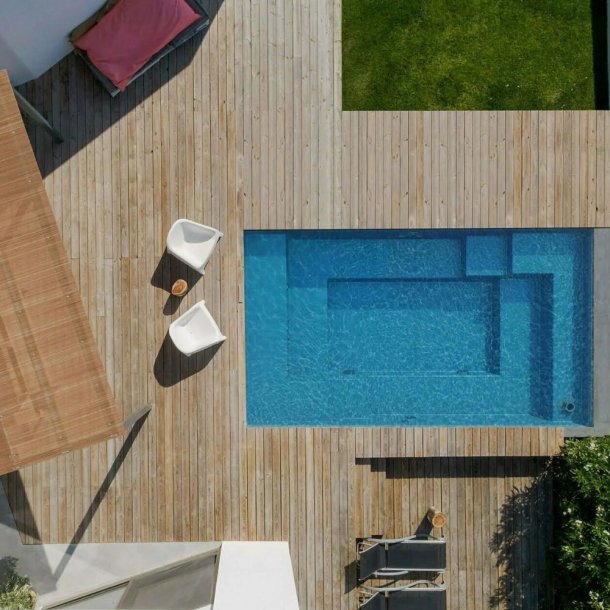 Keramisk Glasfiber Thalia Cocktail Pool - 3,9 x 2,3 x 0,8 m